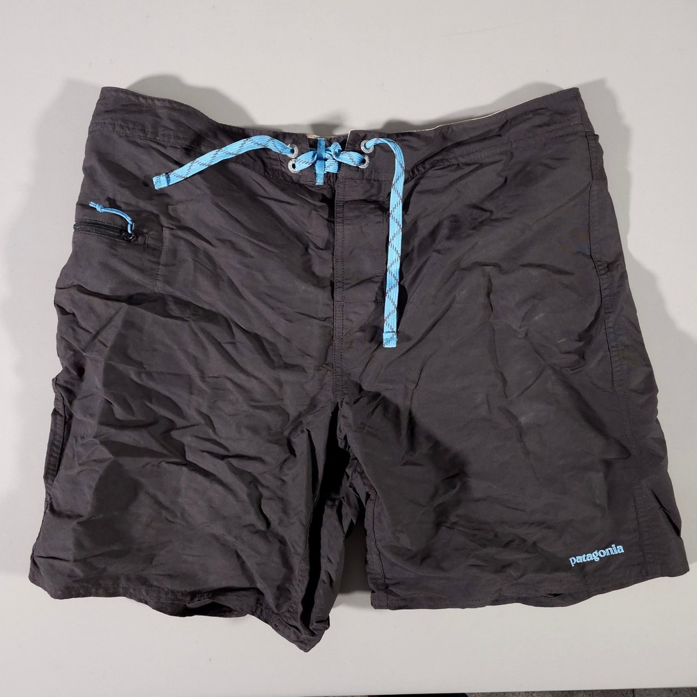 Patagonia Board Shorts Mens 35 Gray Wavefarer Swim Trunks 86621 SP17